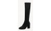Tamaris μαύρη under the knee μπότα με χοντρό τακούνι 1-25508-41 001 Γυναικείες  Μπότες